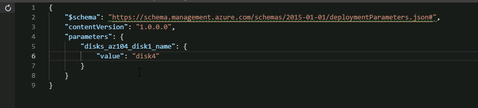 Screenshot of cloud shell editor.